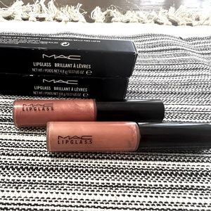 MAC lipglass. “PRRR” & “WILDLY REFINED”